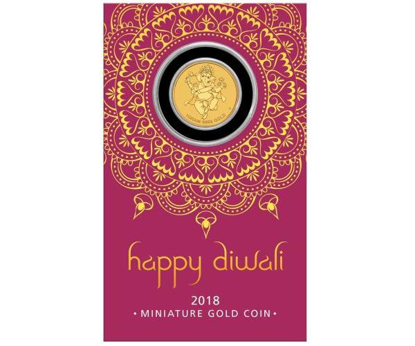 1g Gold Perth Mint Happy Diwali Festival Coin (2018)