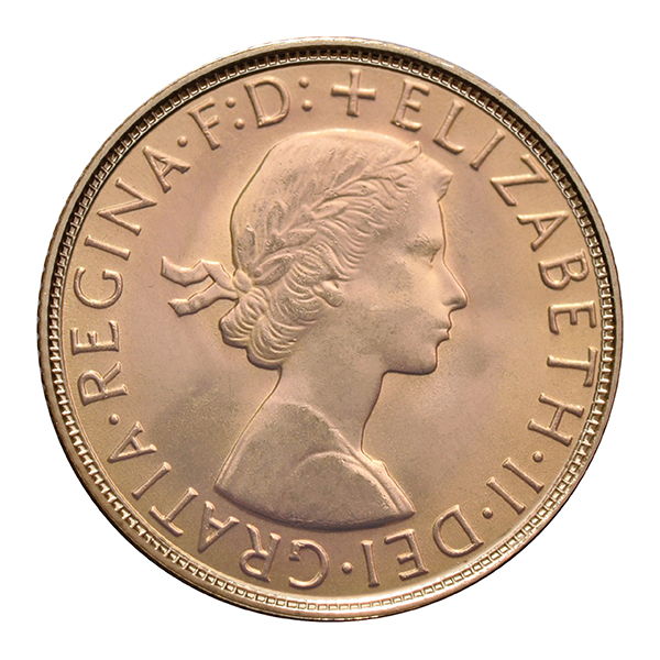 Gold Sovereign Queen Elizabeth Young Head (1957-1968)