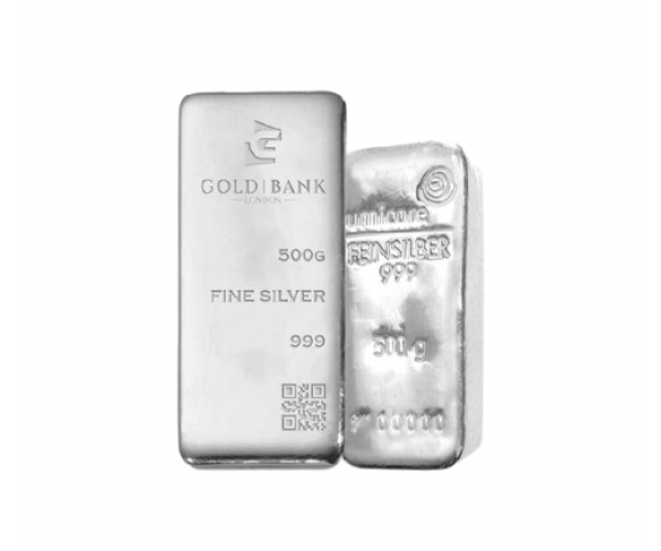 500g Silver Investment Bar Mixed Brands (Best Value)