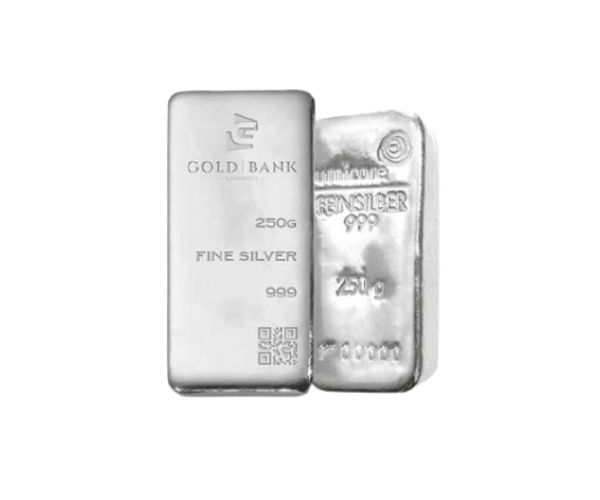 250g Silver Investment Bar Mixed Brands (Best Value)