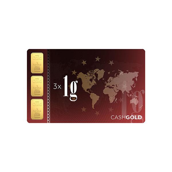 3 x 1g Investment Karat Bar (999.9)