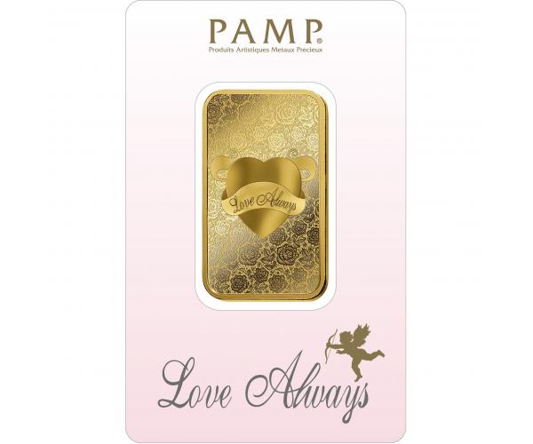 1oz PAMP Investment Gold Bar (Love Always)