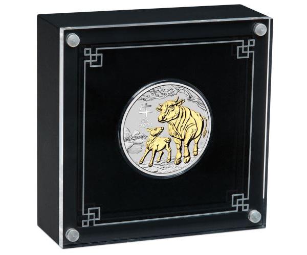 1oz Silver Perth Mint Gilded Year Of the Ox Box Set (2021)