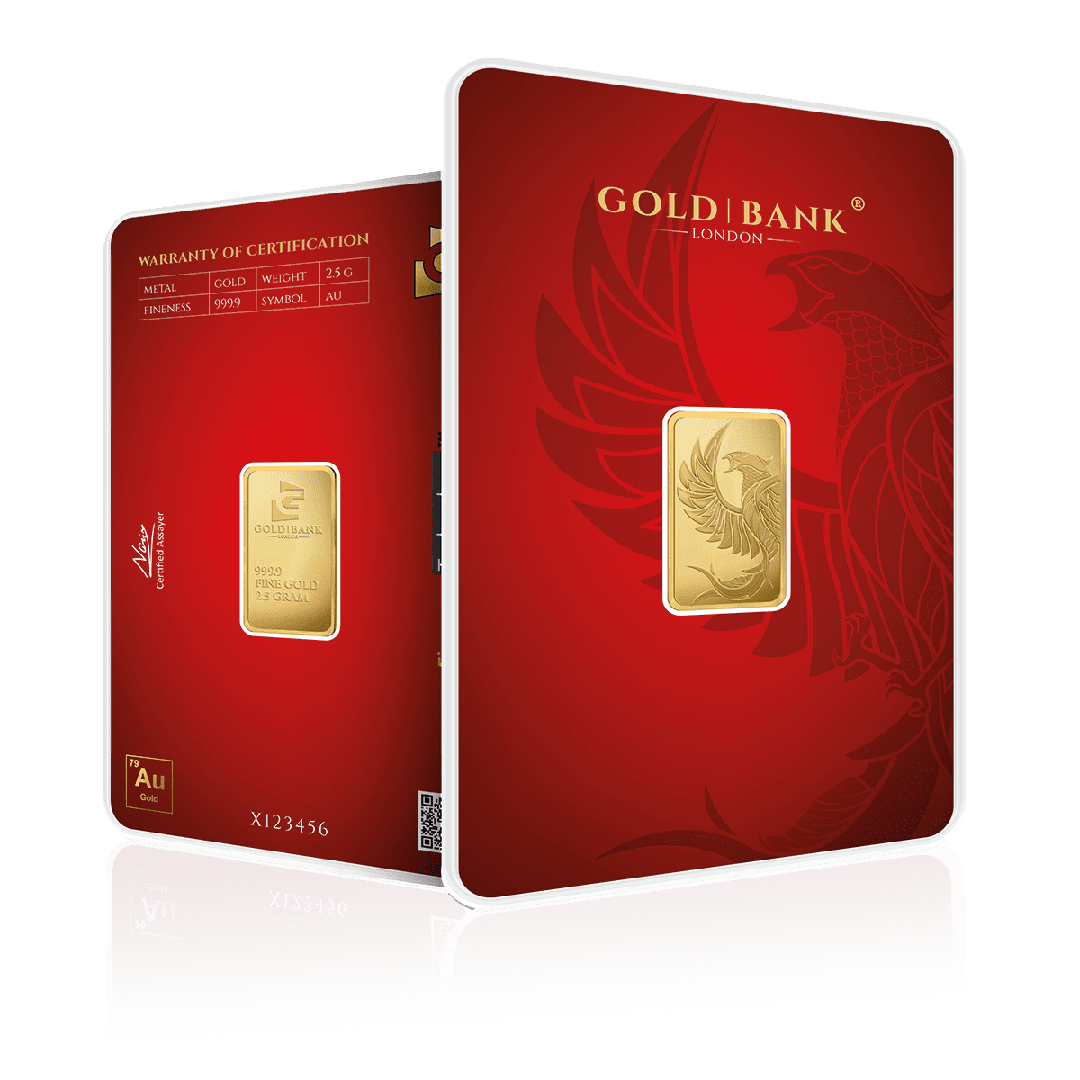 2.5g Gold Bank Phoenix Edition 2.0 Gold Bar (999.9)