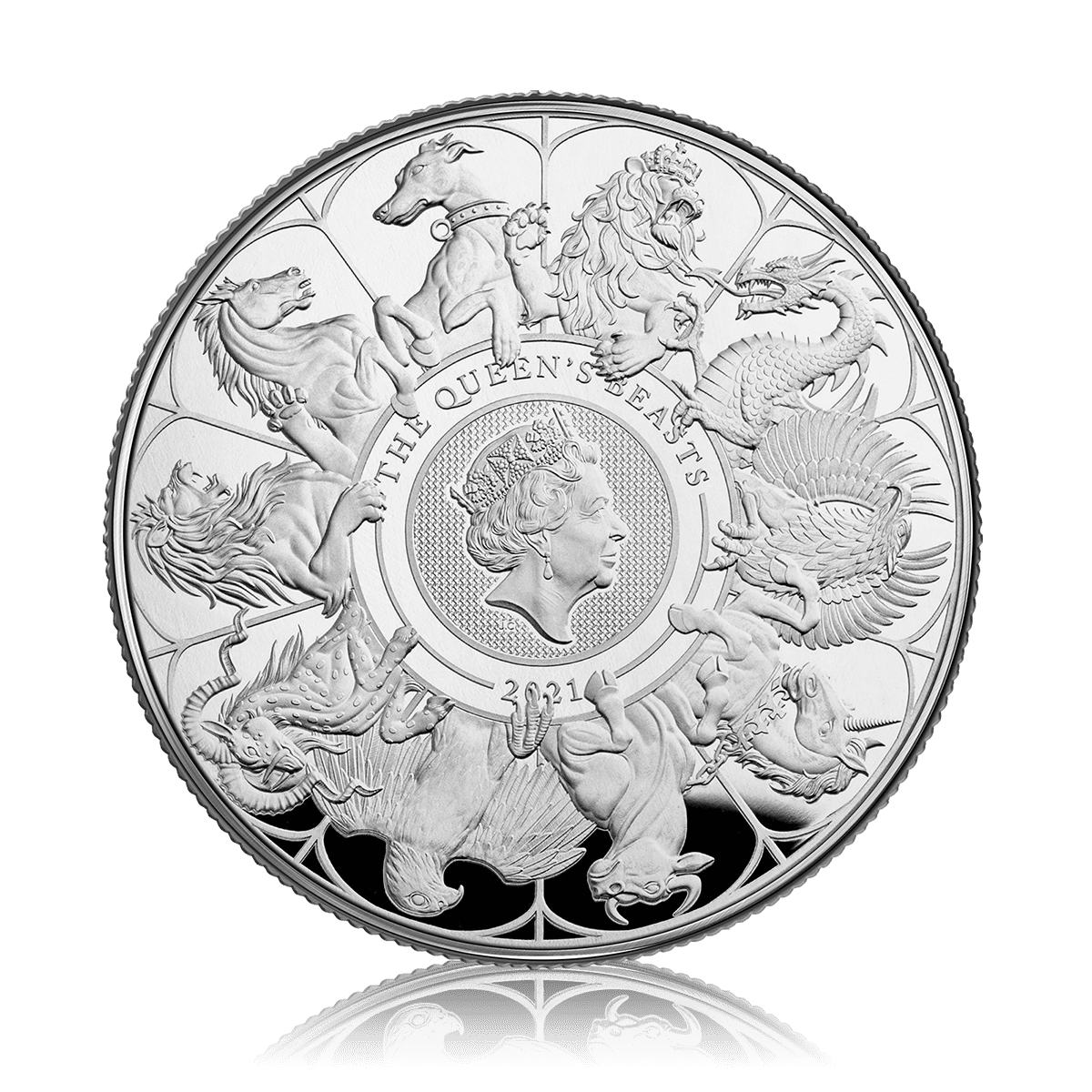 2oz Silver Queens Beasts Completer (2021)