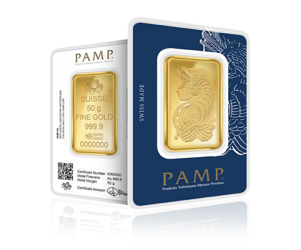 50g PAMP Investment Gold Bar (999.9)