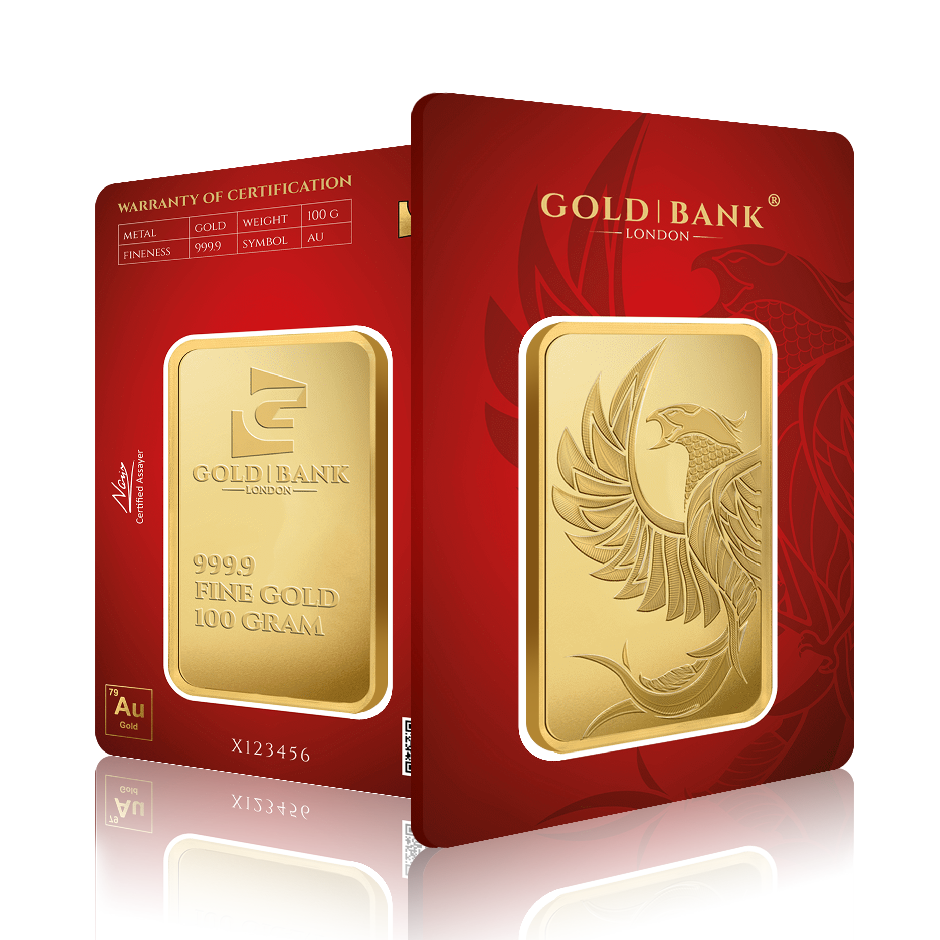 100g Gold Bank Phoenix Edition 2.0 Gold Bar