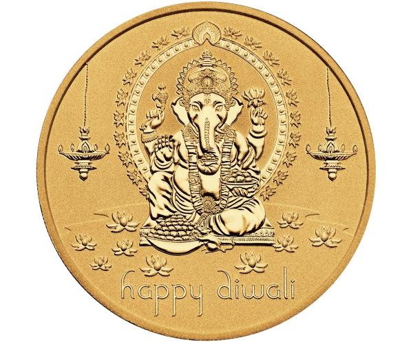 1oz Silver Diwali Edition Gold Plated Laxmi & Ganesh (Box Set)