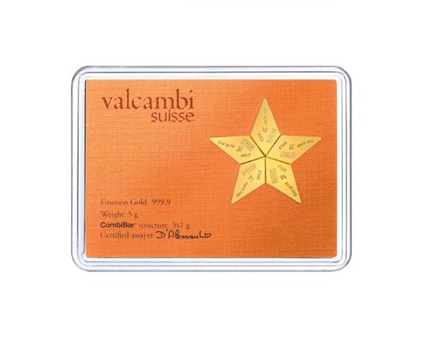 5 x 1g Valcambi Investment Gold CombiBar