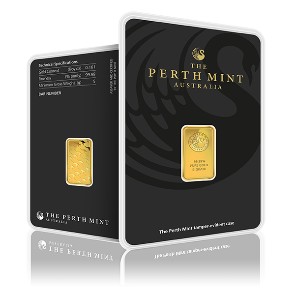 5g Gold Perth Mint Investment Bar (999.9)