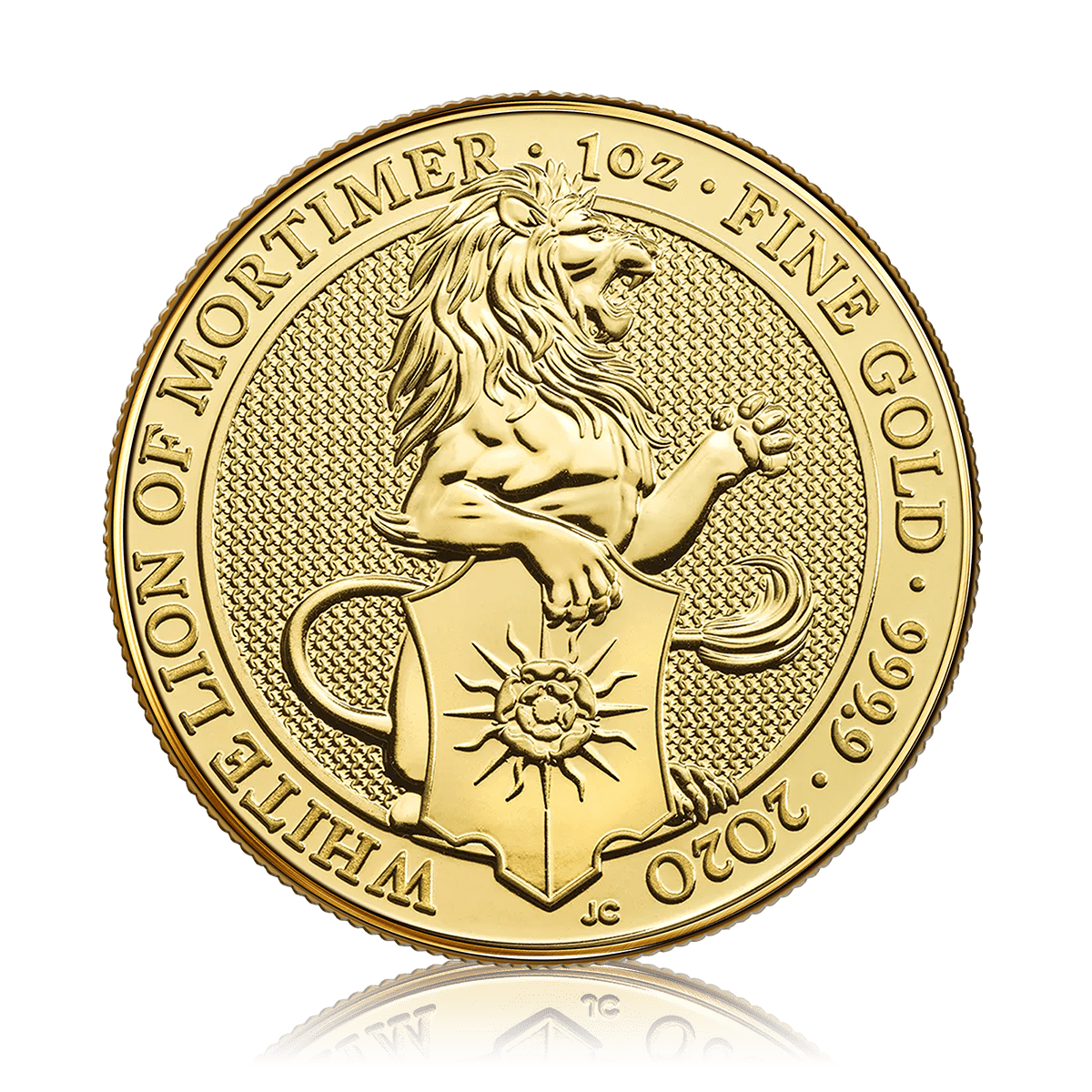 1oz Gold Royal Mint Queen's Beast White Lion Of Mortimer (2020)