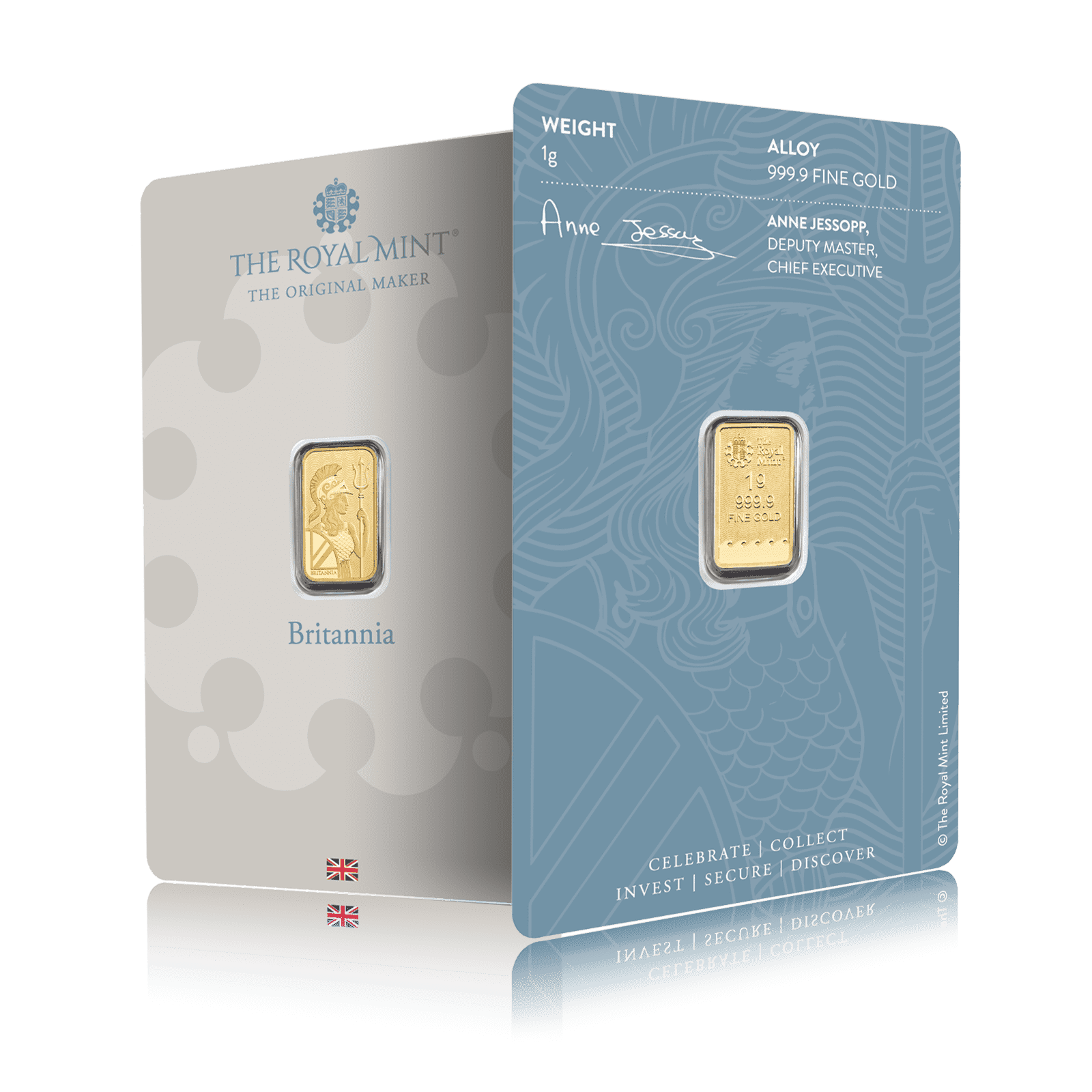 1g Royal Mint Britannia Gold Bar (999.9)