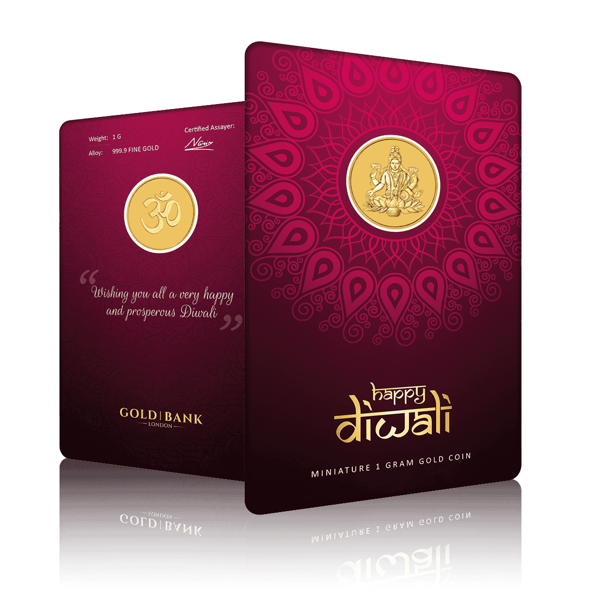 1g Gold Bank Laxmi Happy Diwali