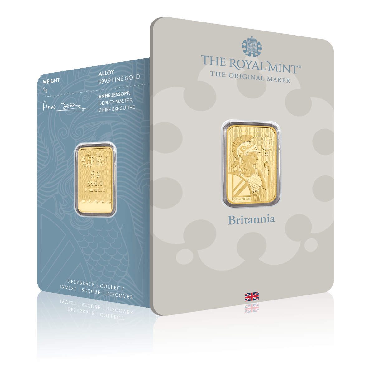 5g Royal Mint Britannia Gold Bar (999.9)