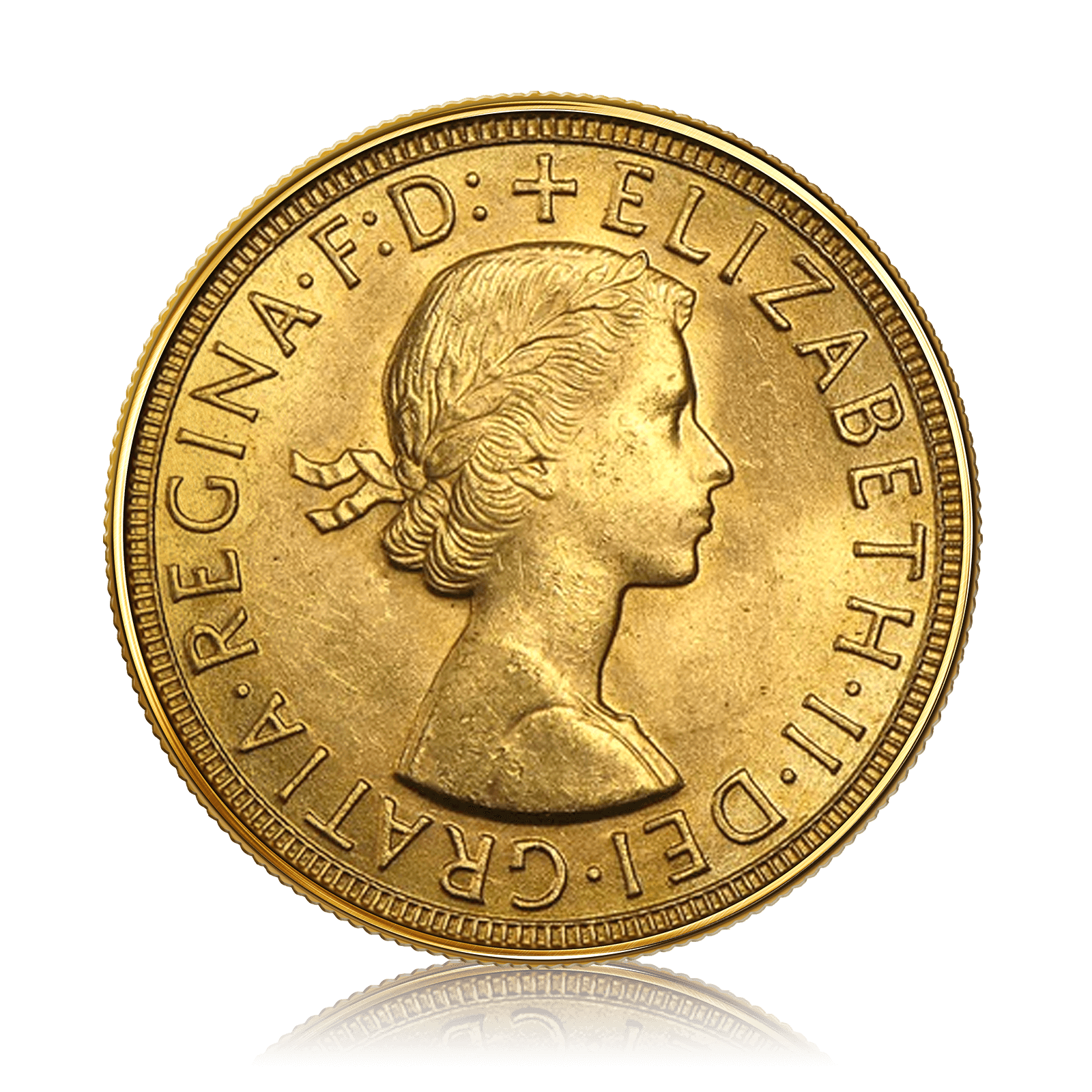 Half Gold Sovereign Queen Elizabeth Young Head (1957-1968)