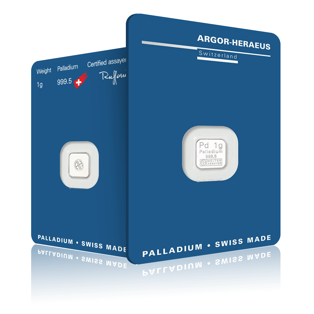 1g Argor-Heraeus Palladium Bar (999.5)