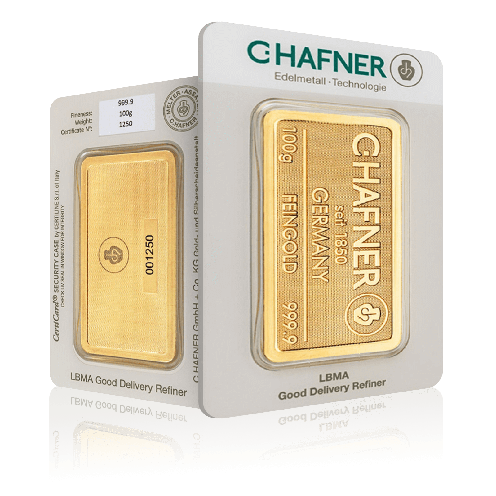 100g Chafner Investment Fine Gold Bar (999.9)